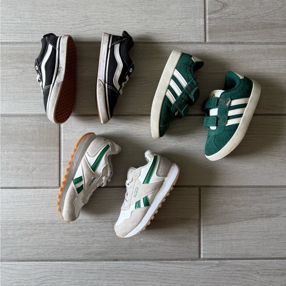 Adidas, Vans & Reebok Toddler Boy Sneakers sz 9 (3 pairs)